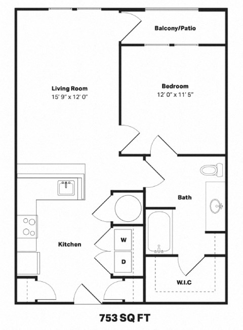 a floor plan of a living room with a kitchen and a bedroom